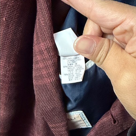 Brunello Cucinelli Dark Red Plaid Blazer - Picture 15 of 16